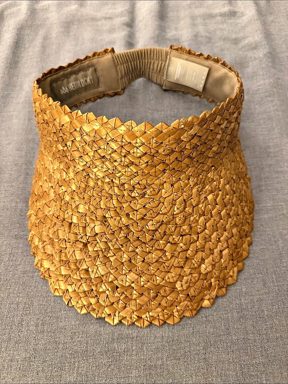 Hemlock Hat Co. Capri Straw Visor. Brown
